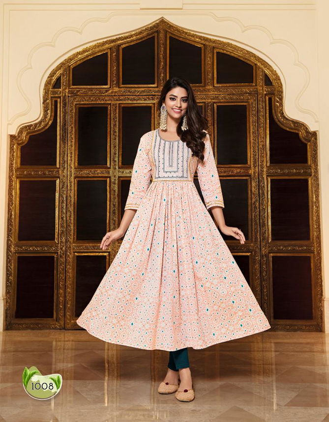 Gulabi Girl Vol 1 Diya Trends Wholesale Cotton Anarkali Kurtis Catalog